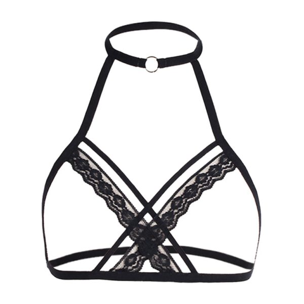 Hot Sale Hollow Out Sexy Bras For Women Sexy Underwear Black Sexy Lingerie Alluring Cage Elastic Cage Bra Strappy Encaje Mujer