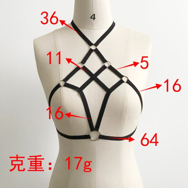 Sexy Women Girl Appliques Hollow Out Elastic Cage Bra Bandage Strappy Halter Bra