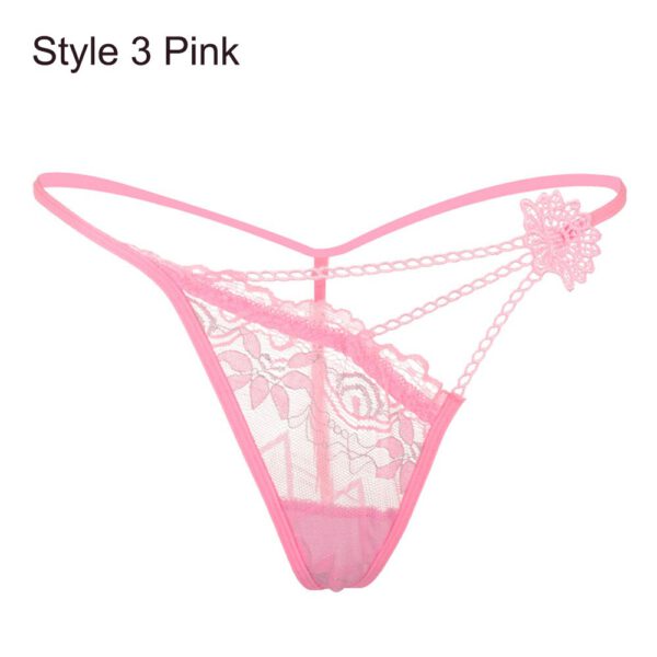 Fashion Women Sexy Lace Flowers Panties Summer Low Waist G-string Transparent Seamless T-back Briefs Underpants Erotic Lingerie