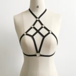 Sexy-Women-Girl-Appliques-Hollow-Out-Elastic-Cage-Bra-Bandage-Strappy-Halter-Bra