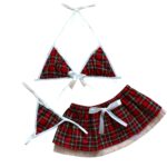 Ladies-Sexy-Lingerie-Sexy-Underwear-Hot-Sheer-Naughty-Maid-Plaid-Uniform-Outfit-Erotic-Cosplay-Costumes-plus-size-M-3XL