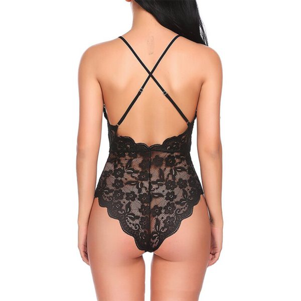 Women's Perspective Jumpsuit Large Size Lace Openwork Bodysuit Sex Lingerie Nightclub Clothing New